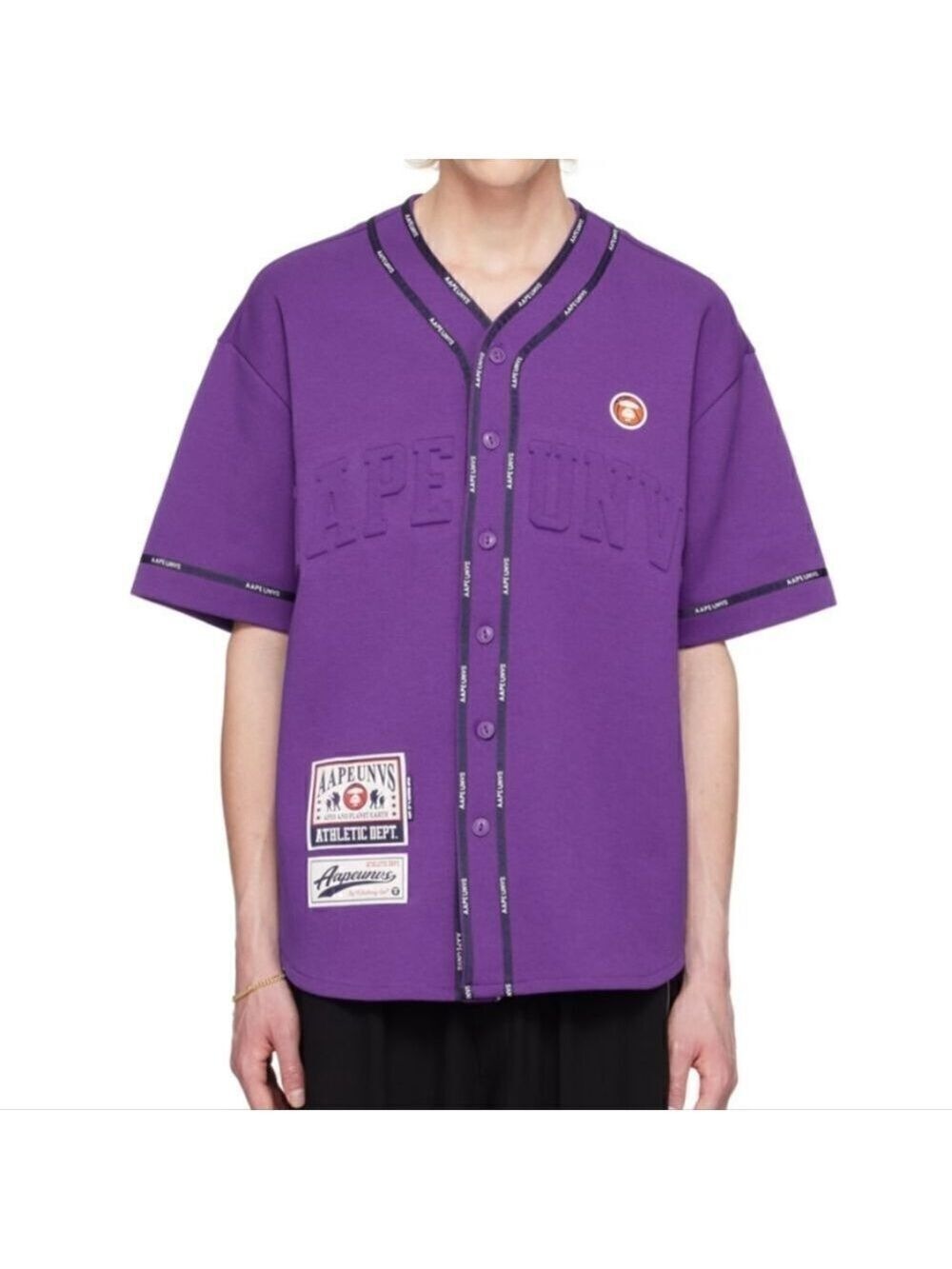 3003 NWT AAPE by A Bathing Ape Purple Patch Shirt Size XL
